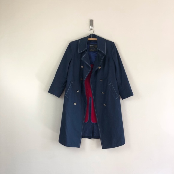 vintage 1960s London fog mod pea coat wool lining - Picture 8 of 13